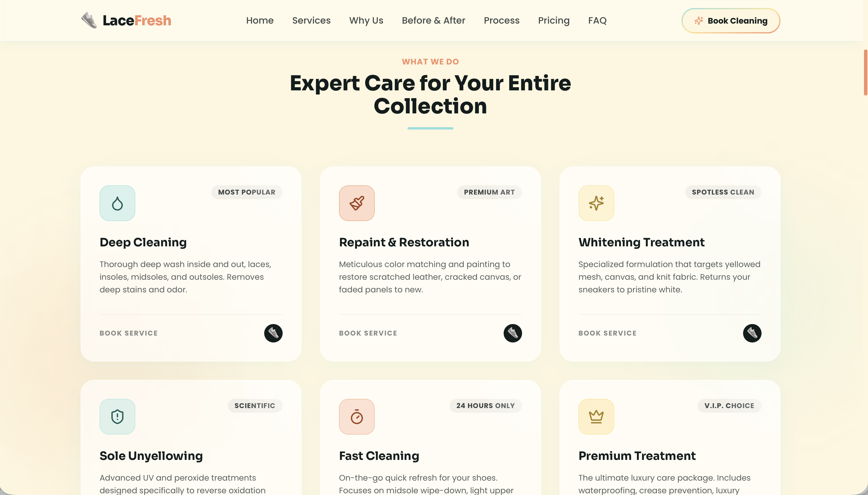 LaceFresh — Premium Sneaker Cleaning Service Platform