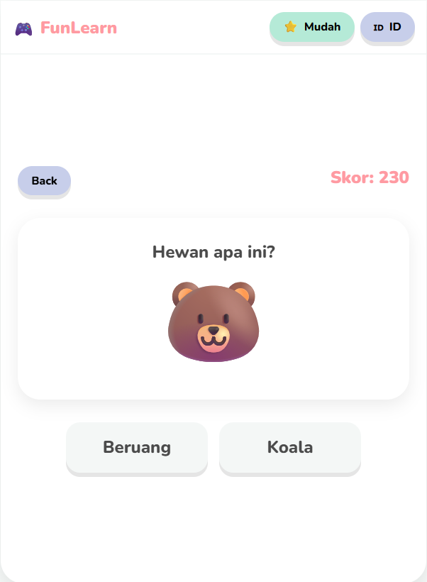 FunLearn Kids: Interactive Educational Web Application